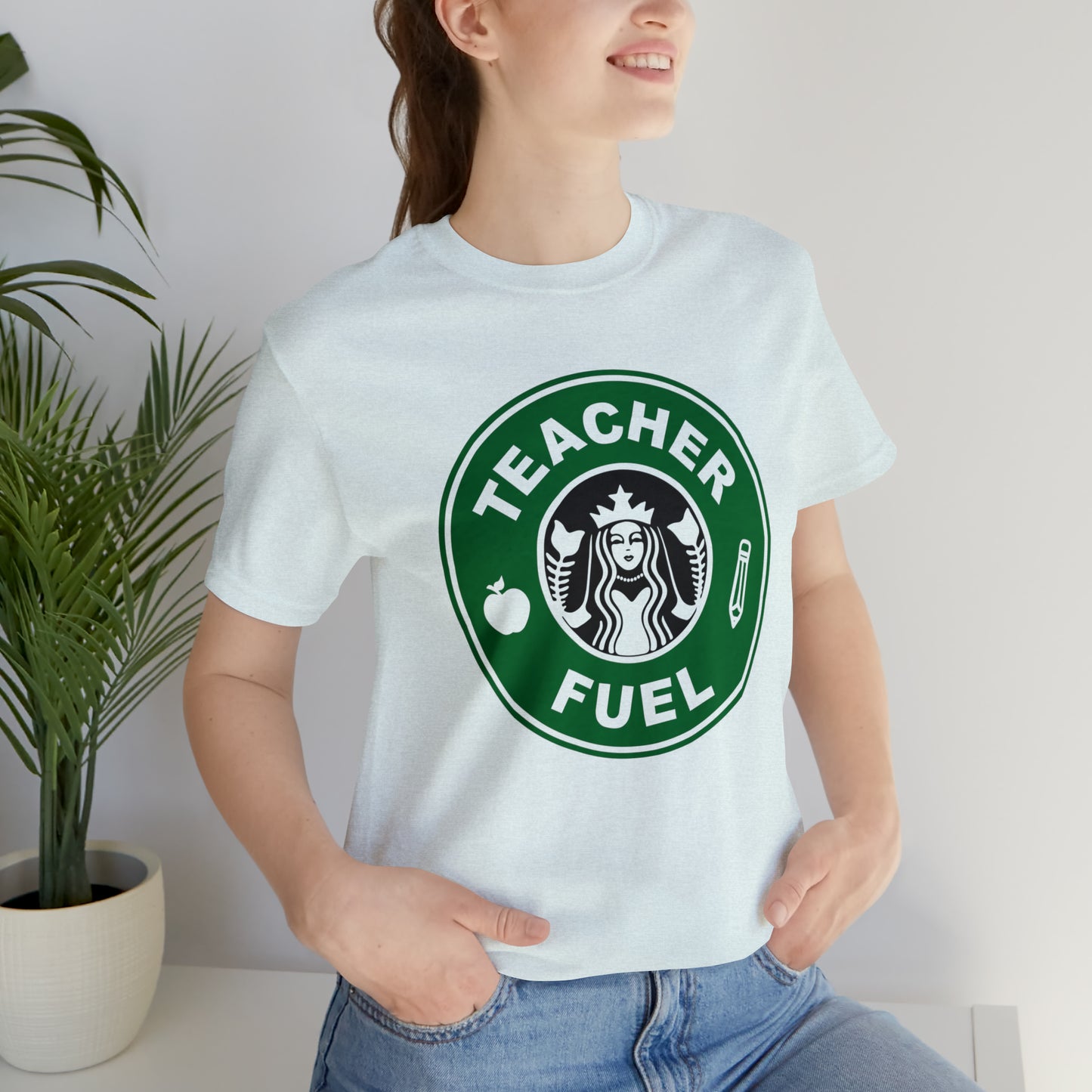 Teacher Fuel in a coffee Logo