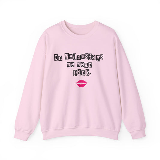On Wednesdays We Wear Pink Unisex Heavy Blend™ Crewneck Sweatshirt