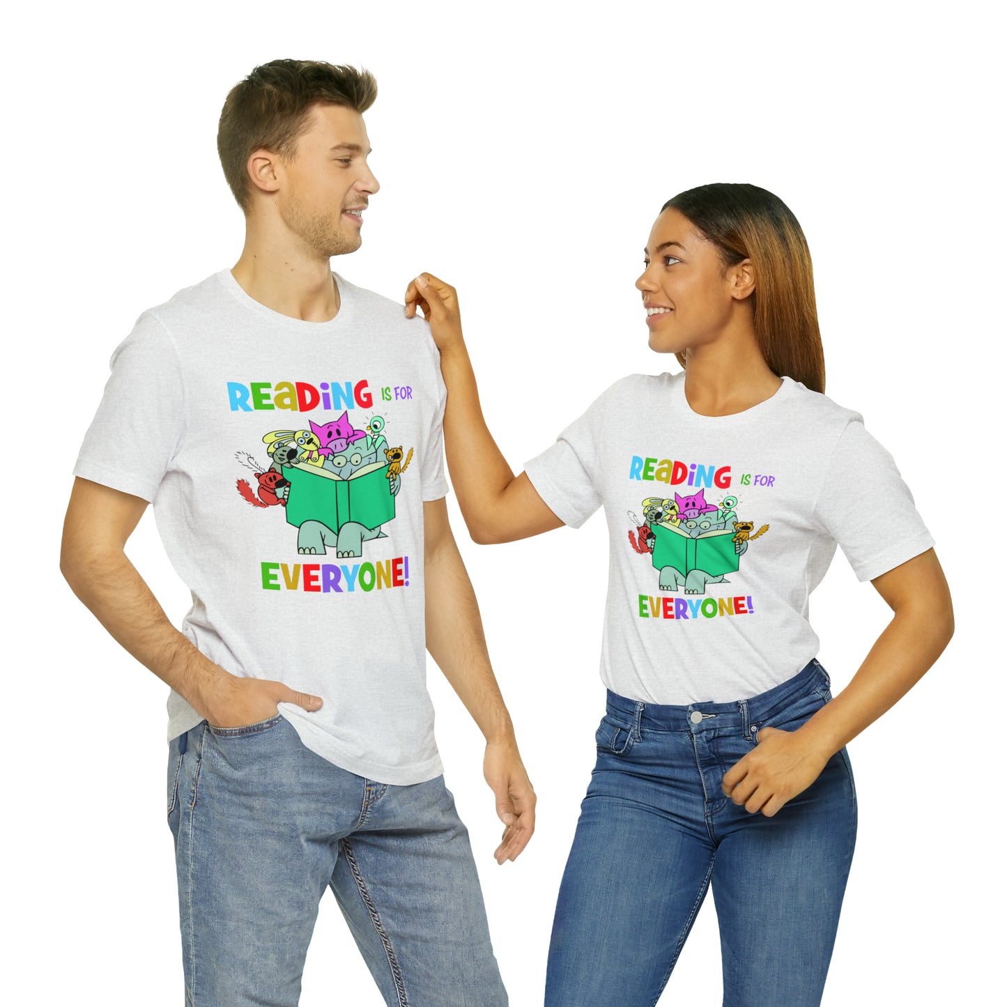 Reading is for everyone" Unisex Jersey Short Sleeve Tee