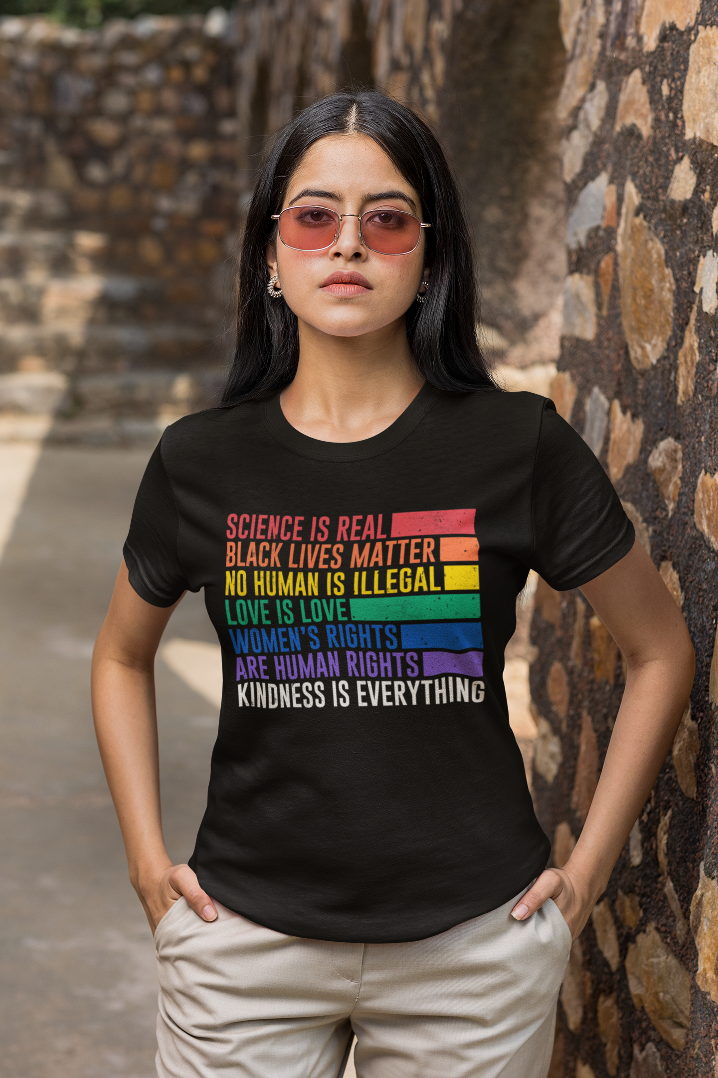Science is Real, Black Lives Matter, Love is Love Short Sleeve Tee