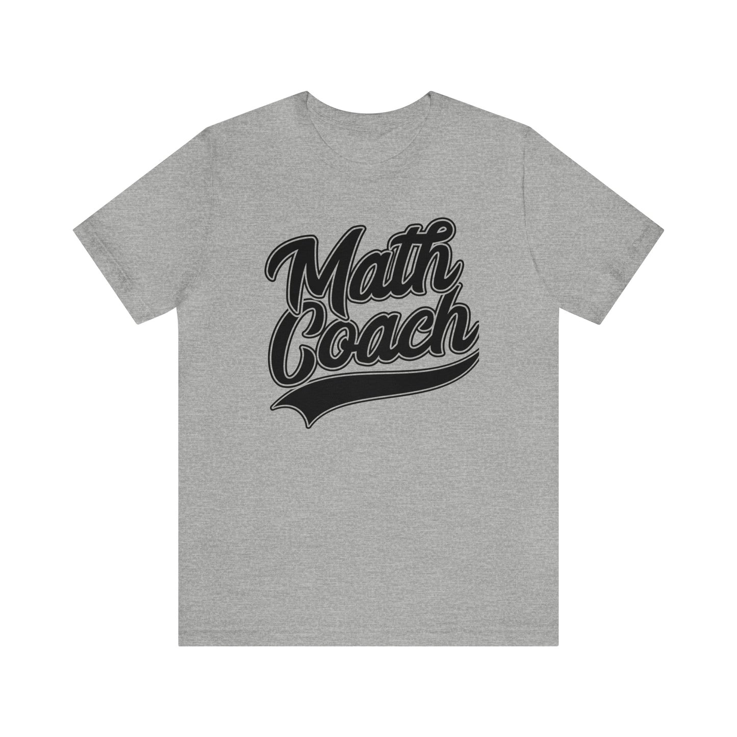 Math Coach School Swoosh Black Print Tee with Apple Logo