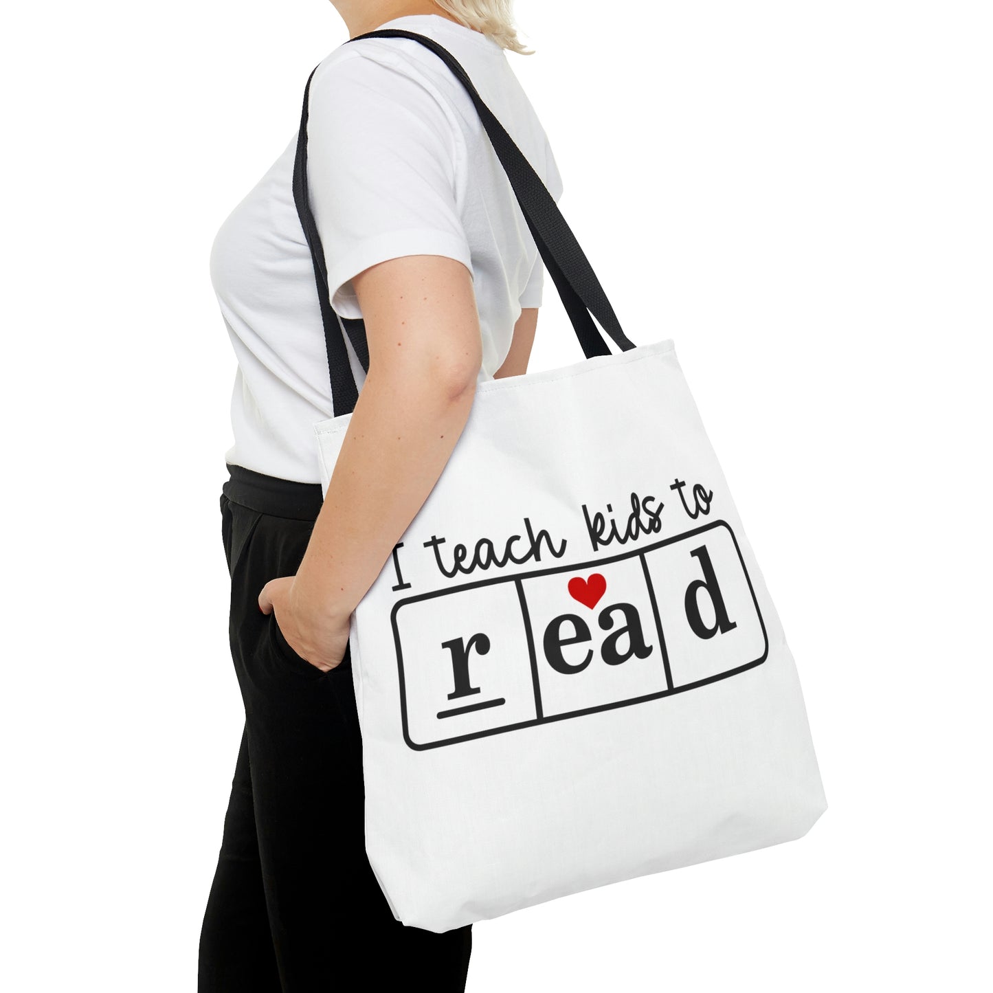 "I teach kids to read" & "Educational Rockstar" Tote Bag