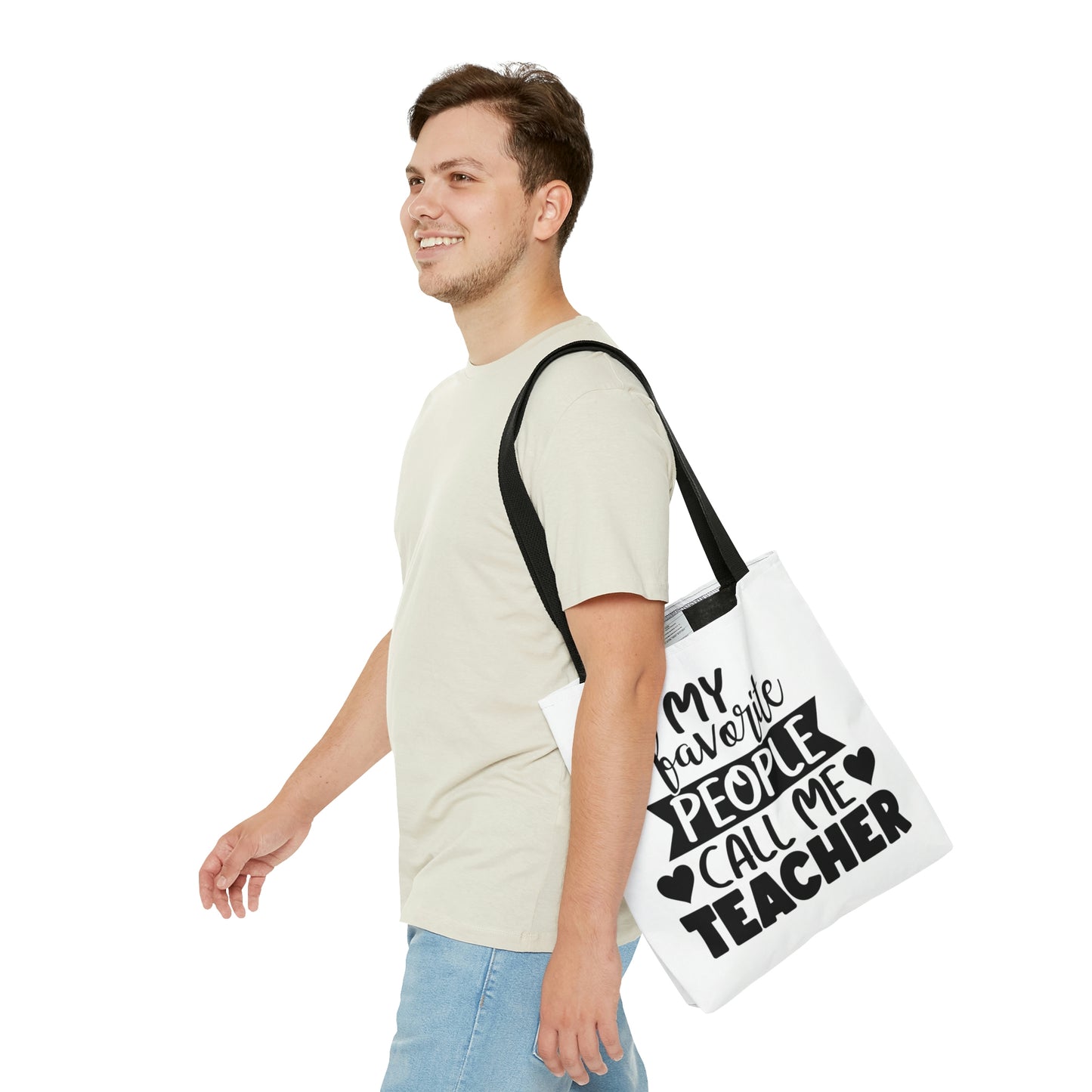 "My favorite people call me teacher"  Tote Bag