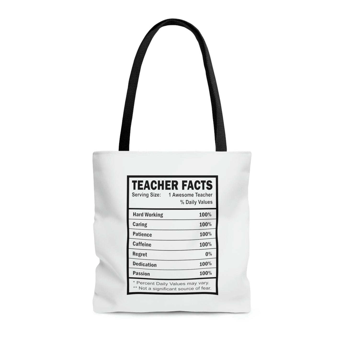 Teacher Facts Tote Bag