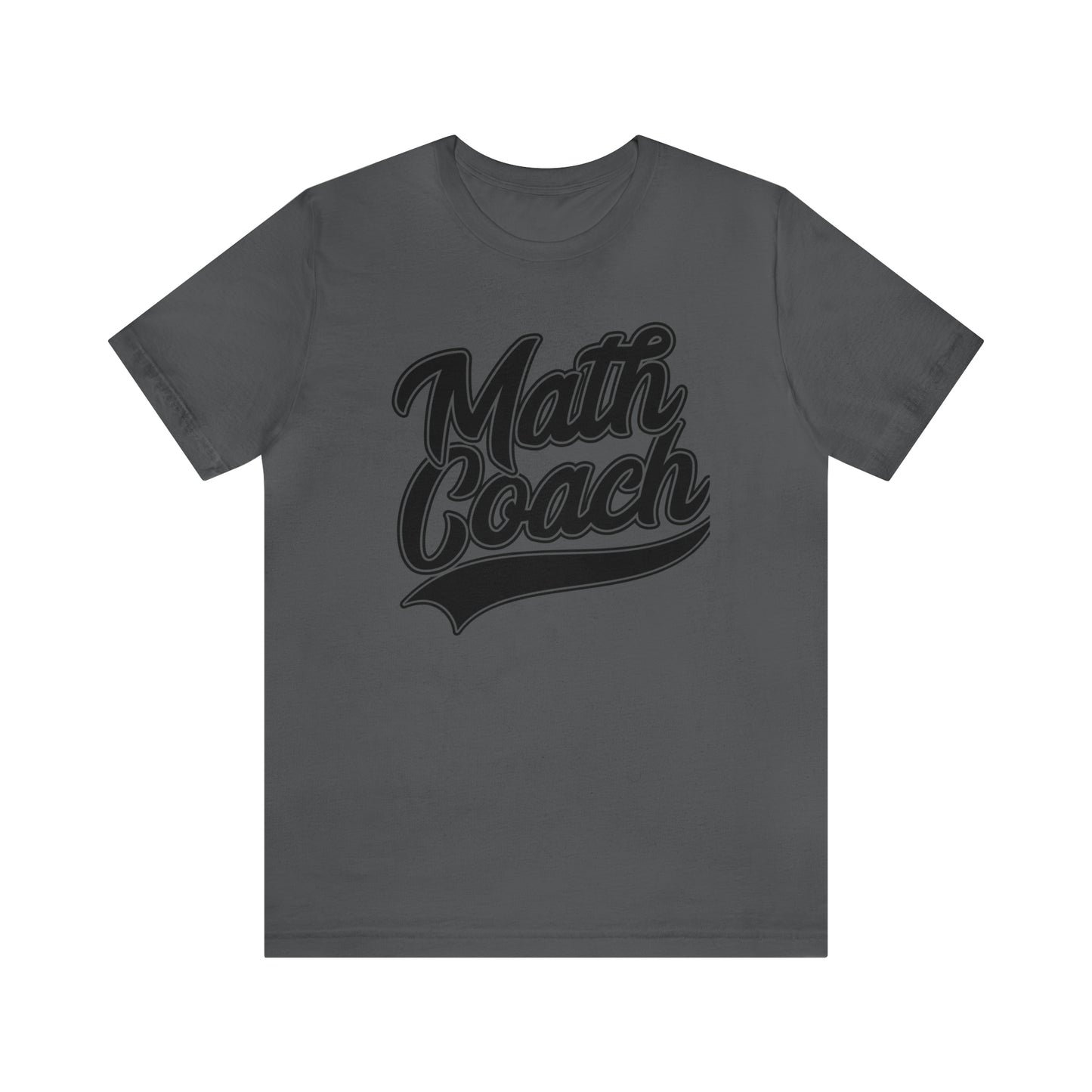 Math Coach School Swoosh Black Print Tee with Apple Logo